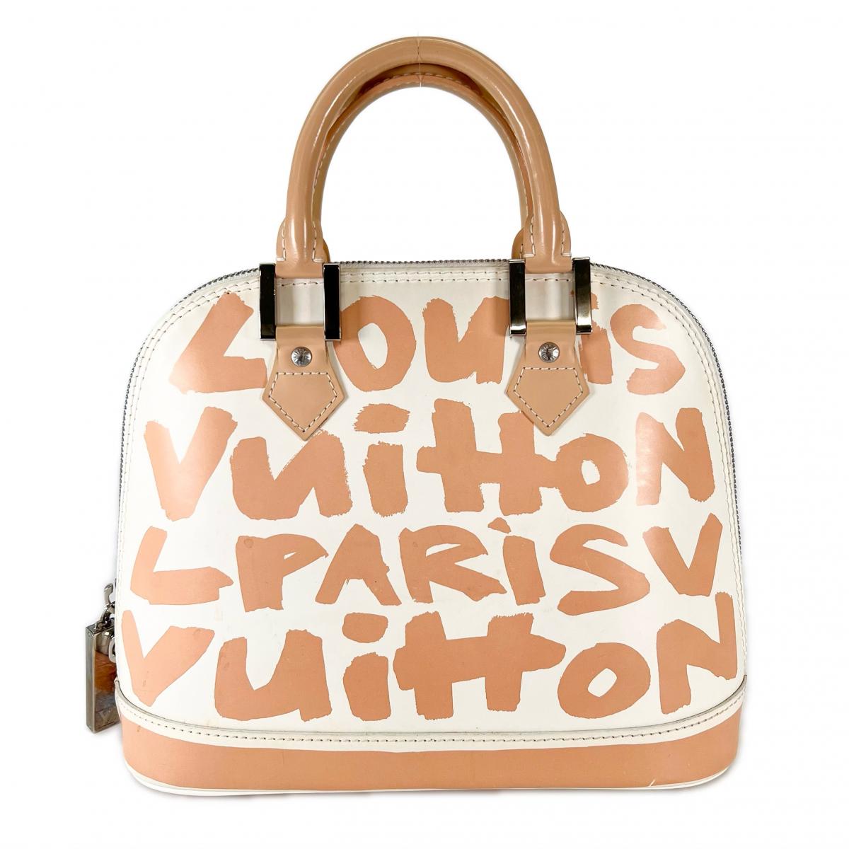 ルイヴィトン LOUIS VUITTON ハンドバッグ
 グラフィティ スティーブン・スプラウス アルマMM レザー M92180 ベージュ LV
 【SS】
 【中古】