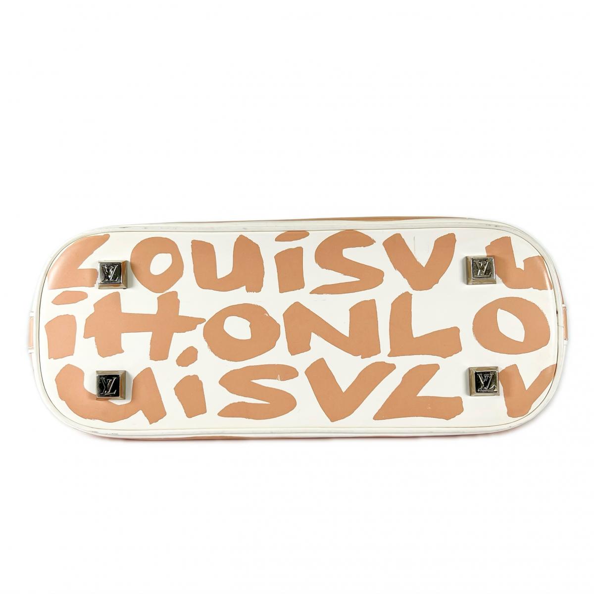 ルイヴィトン LOUIS VUITTON ハンドバッグ
 グラフィティ スティーブン・スプラウス アルマMM レザー M92180 ベージュ LV
 【SS】
 【中古】