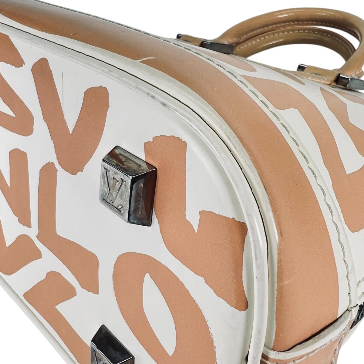 ルイヴィトン LOUIS VUITTON ハンドバッグ
 グラフィティ スティーブン・スプラウス アルマMM レザー M92180 ベージュ LV
 【SS】
 【中古】