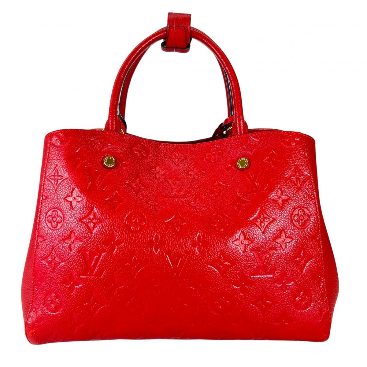 ルイヴィトン LOUIS VUITTON ハンドバッグ
 ワンショルダー スリーズ モンテーニュMM モノグラムアンプラント M41194 レッド LV
 【SS】
 【中古】
