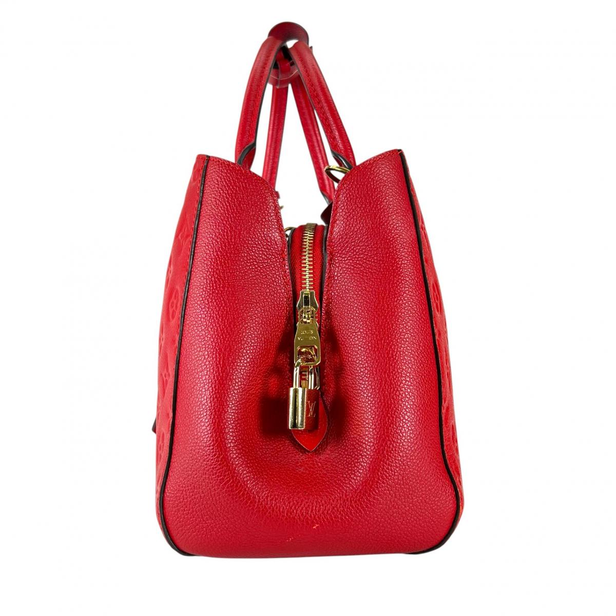 ルイヴィトン LOUIS VUITTON ハンドバッグ
 ワンショルダー スリーズ モンテーニュMM モノグラムアンプラント M41194 レッド LV
 【SS】
 【中古】