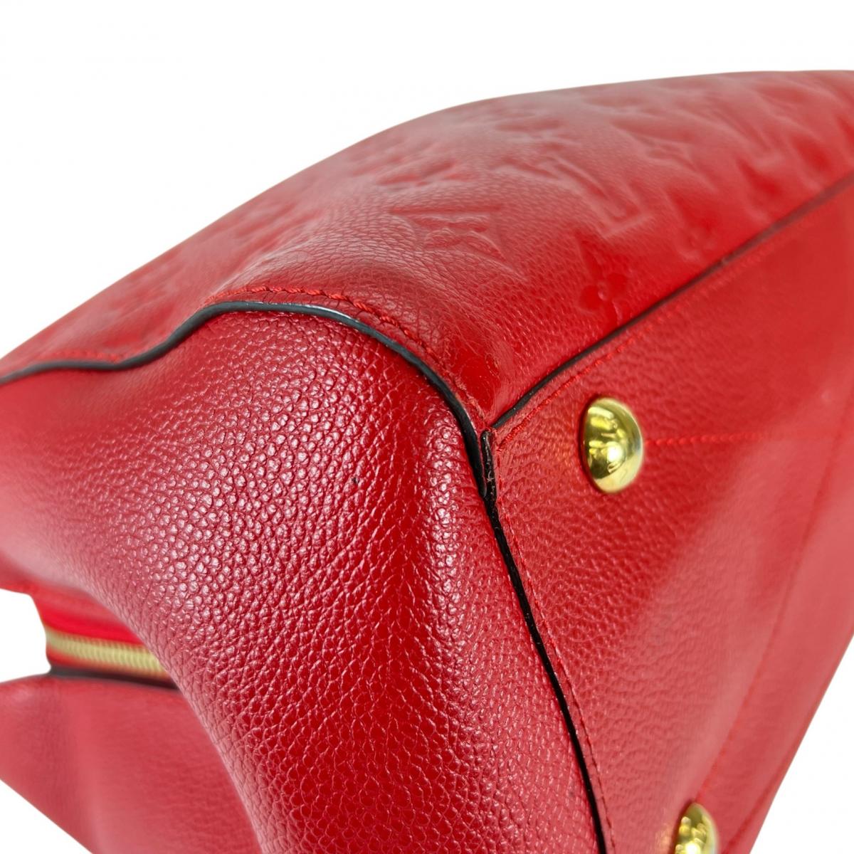 ルイヴィトン LOUIS VUITTON ハンドバッグ
 ワンショルダー スリーズ モンテーニュMM モノグラムアンプラント M41194 レッド LV
 【SS】
 【中古】