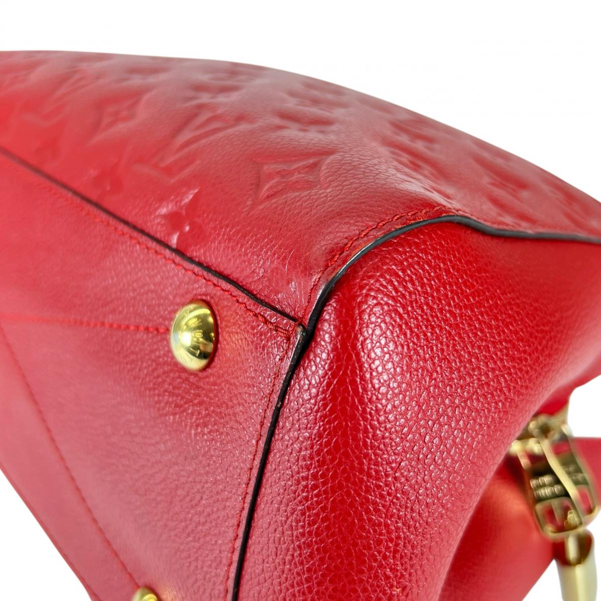 ルイヴィトン LOUIS VUITTON ハンドバッグ
 ワンショルダー スリーズ モンテーニュMM モノグラムアンプラント M41194 レッド LV
 【SS】
 【中古】