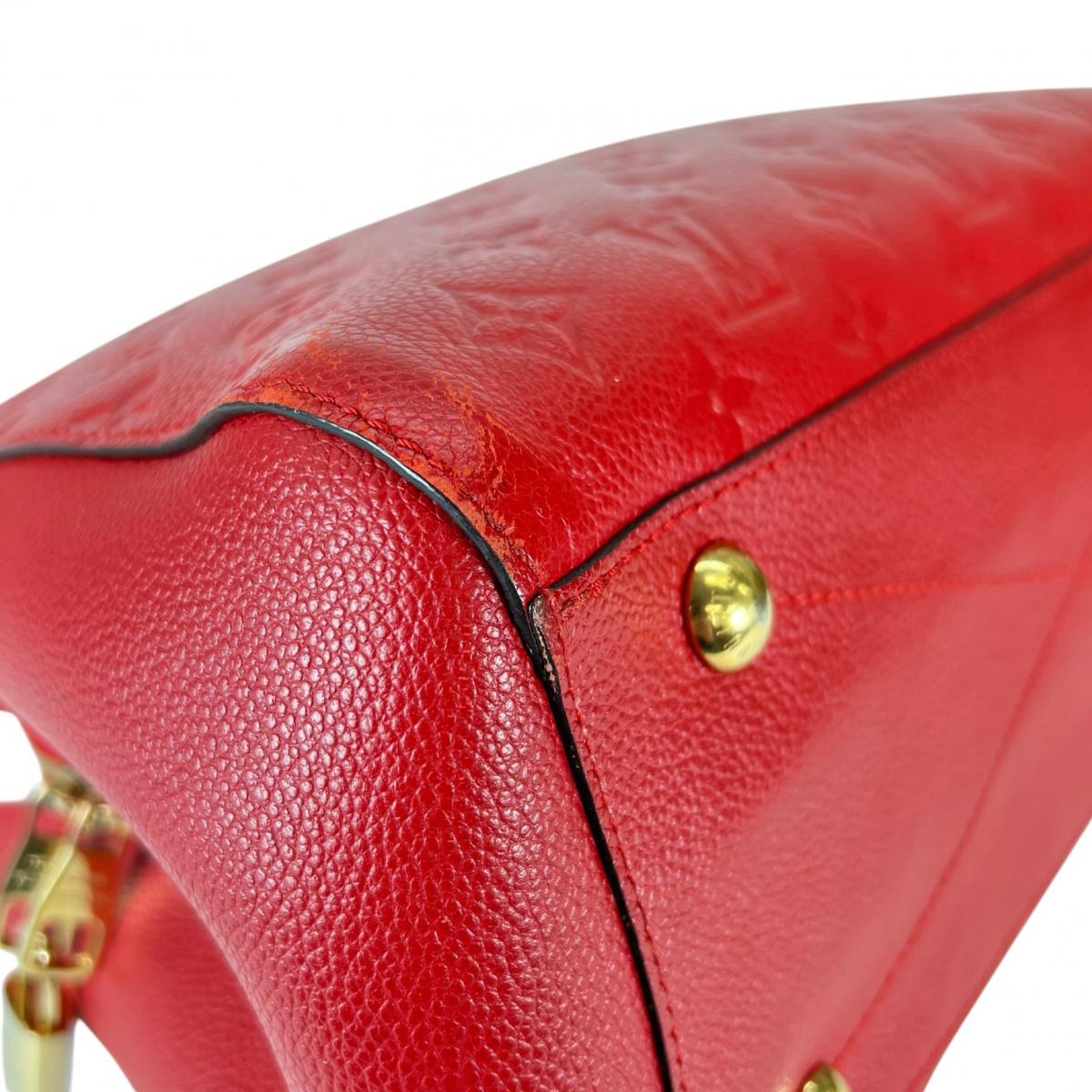 ルイヴィトン LOUIS VUITTON ハンドバッグ
 ワンショルダー スリーズ モンテーニュMM モノグラムアンプラント M41194 レッド LV
 【SS】
 【中古】