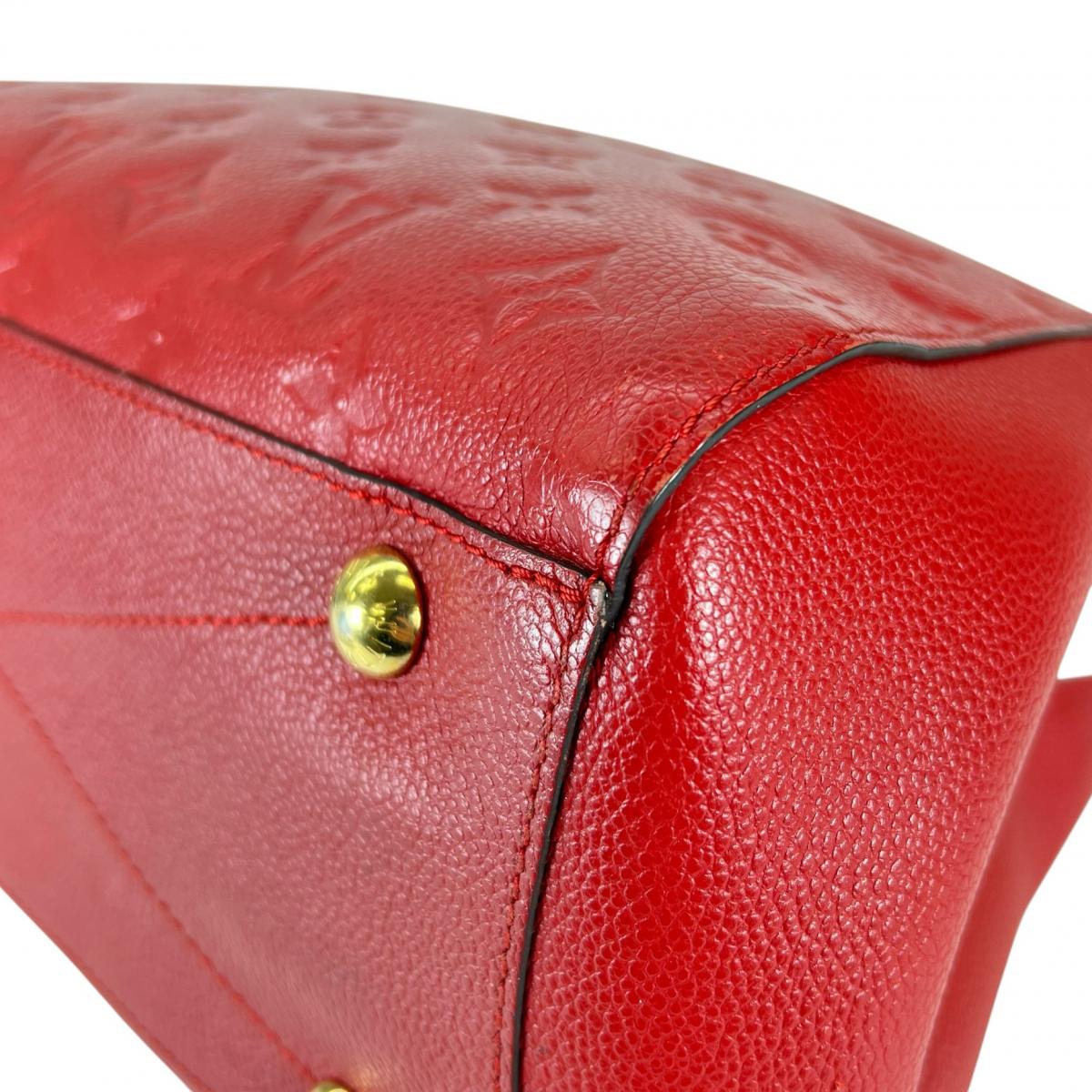ルイヴィトン LOUIS VUITTON ハンドバッグ
 ワンショルダー スリーズ モンテーニュMM モノグラムアンプラント M41194 レッド LV
 【SS】
 【中古】