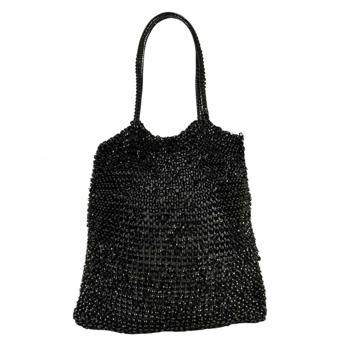 アンテプリマ ANTEPRIMA ハンドバッグ
 ワイヤーバッグ グリッター フラワーモチーフ ワイヤー ブラック 【SS】
 【中古】