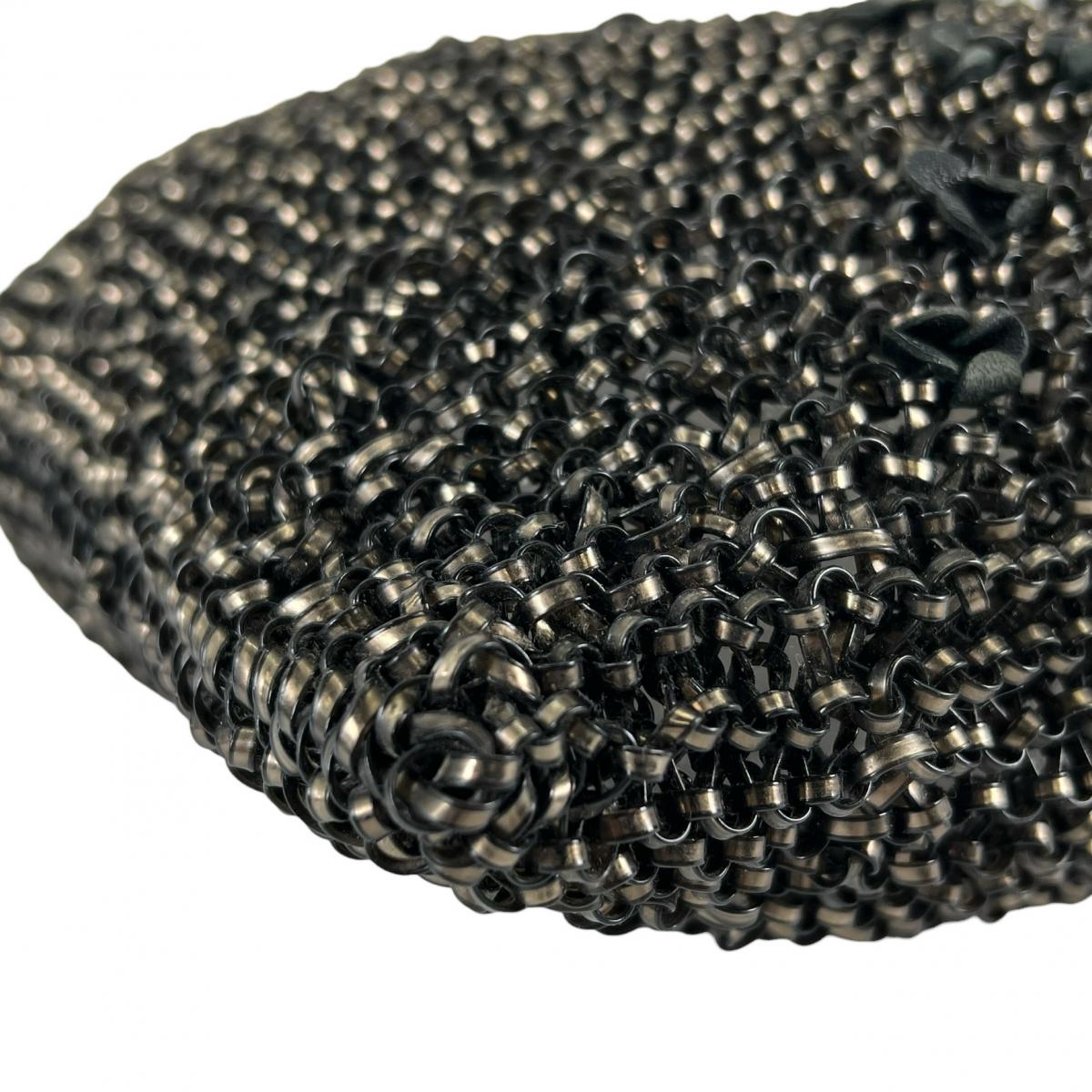 アンテプリマ ANTEPRIMA ハンドバッグ
 ワイヤーバッグ グリッター フラワーモチーフ ワイヤー ブラック 【SS】
 【中古】