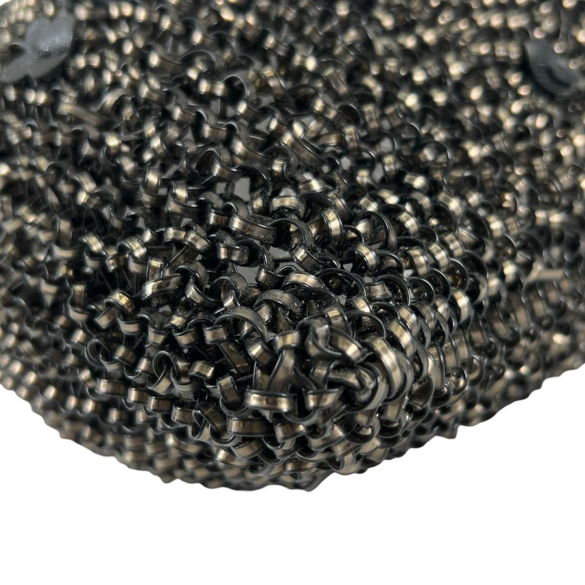 アンテプリマ ANTEPRIMA ハンドバッグ
 ワイヤーバッグ グリッター フラワーモチーフ ワイヤー ブラック 【SS】
 【中古】