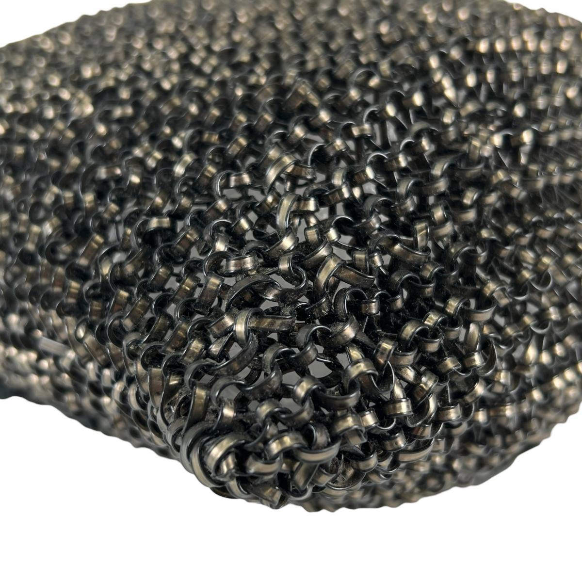 アンテプリマ ANTEPRIMA ハンドバッグ
 ワイヤーバッグ グリッター フラワーモチーフ ワイヤー ブラック 【SS】
 【中古】