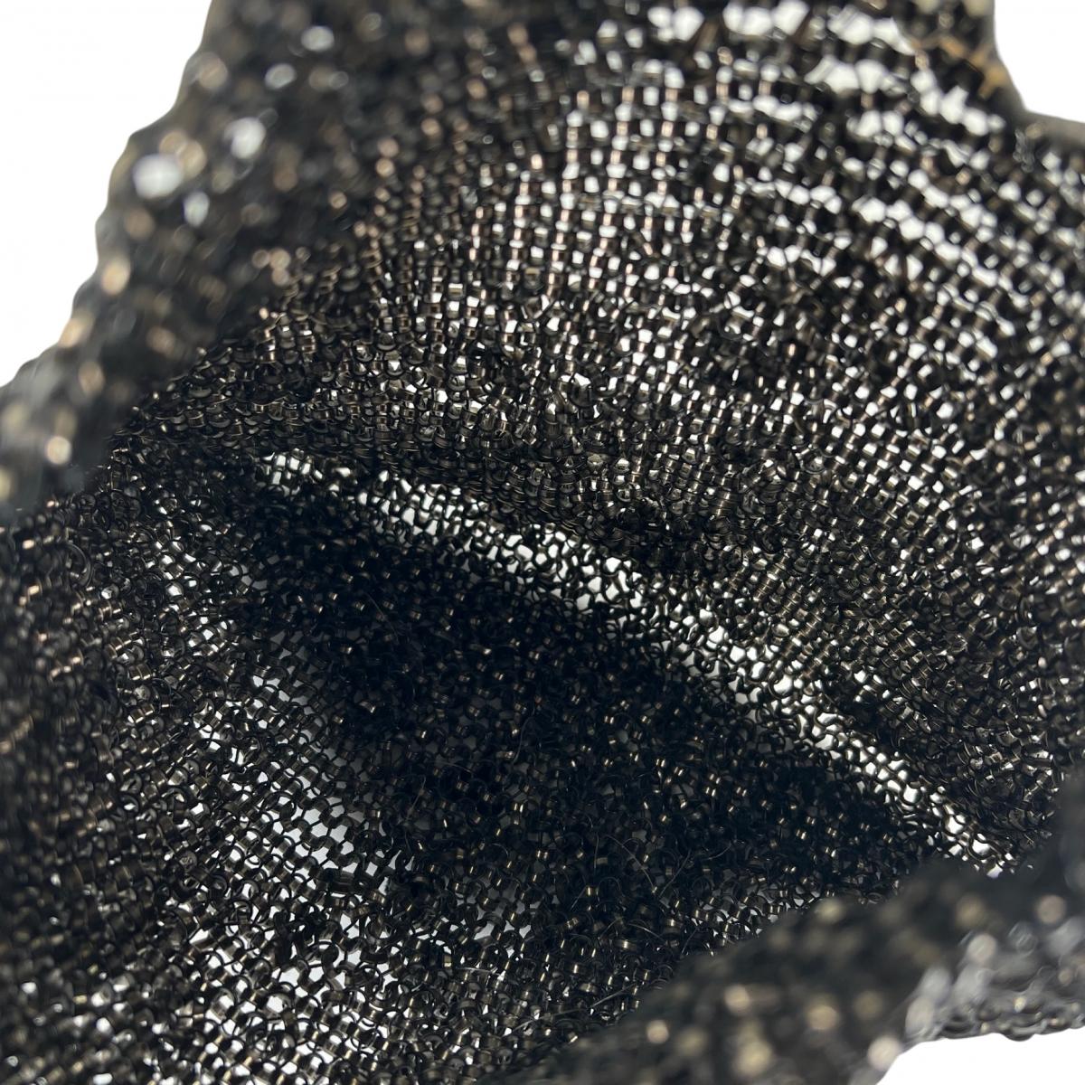 アンテプリマ ANTEPRIMA ハンドバッグ
 ワイヤーバッグ グリッター フラワーモチーフ ワイヤー ブラック 【SS】
 【中古】