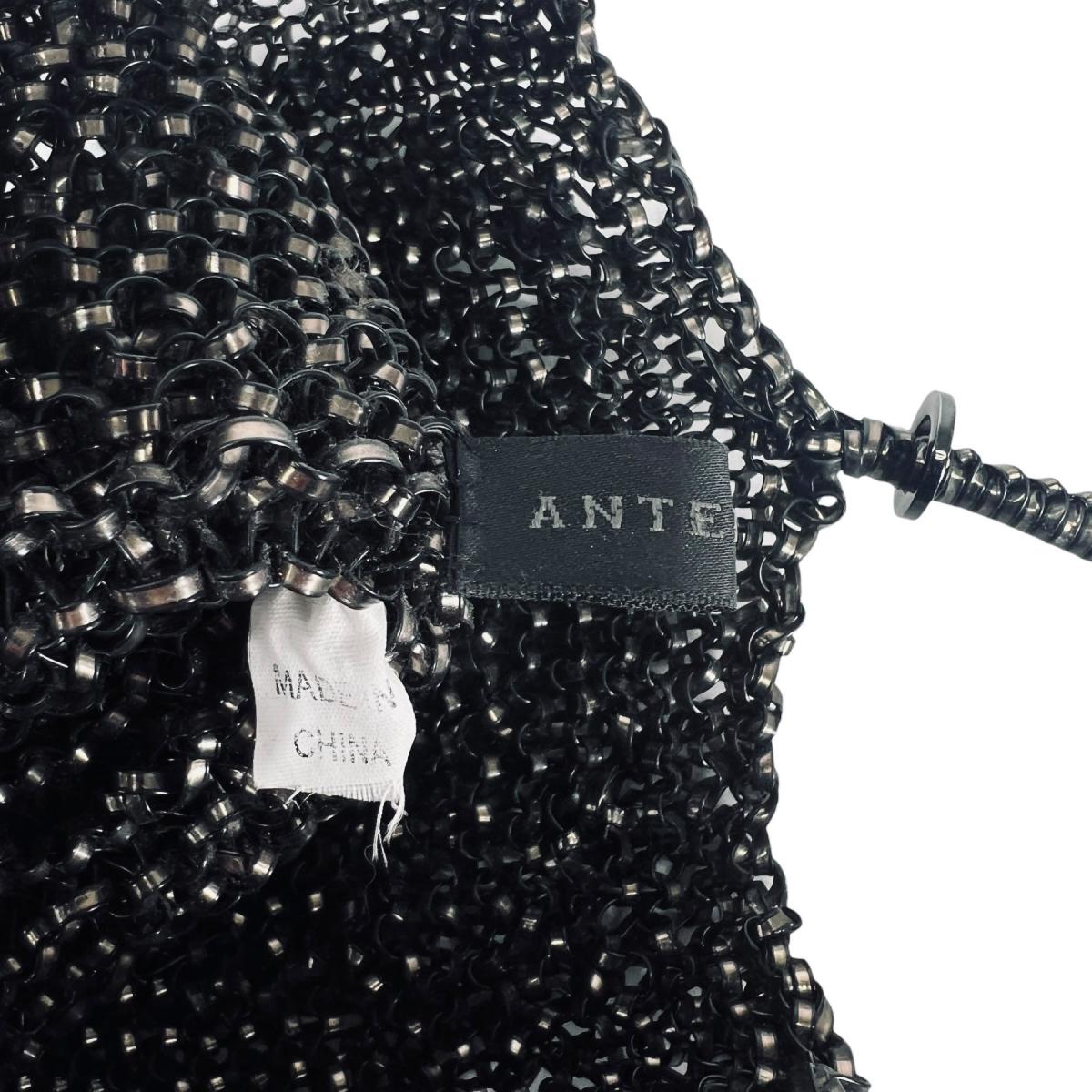 アンテプリマ ANTEPRIMA ハンドバッグ
 ワイヤーバッグ グリッター フラワーモチーフ ワイヤー ブラック 【SS】
 【中古】
