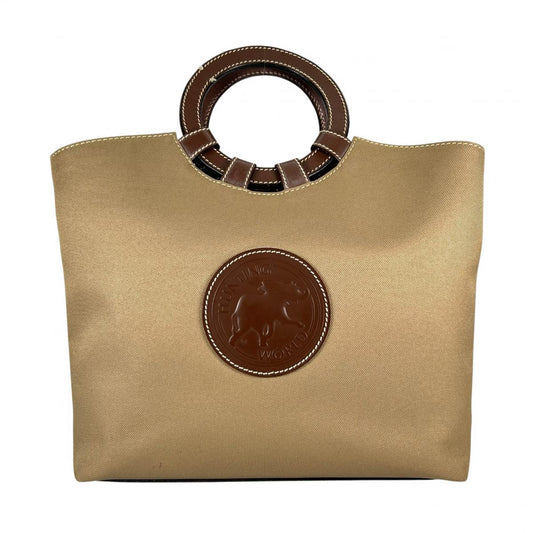 ハンティングワールド HUNTING WORLD ハンドバッグ
 ハンドバッグ ミリタリー サークルハンド キャンバス ベージュ 【SS】
 【中古】