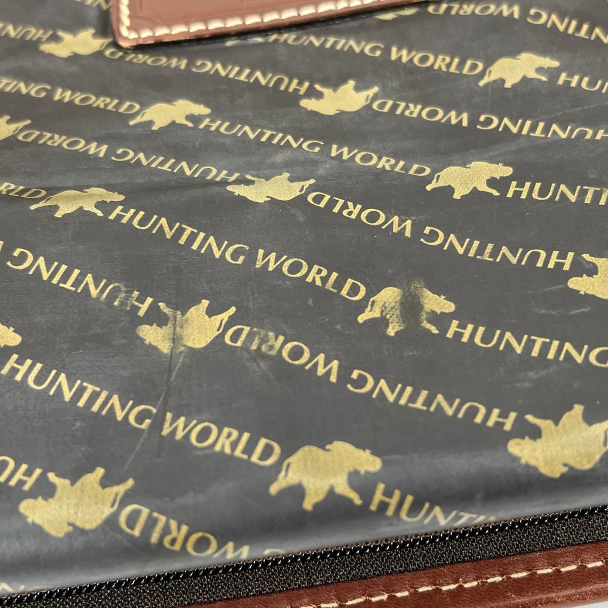 ハンティングワールド HUNTING WORLD ショルダーバッグ
 キャリーオール ミリタリー サファリトゥデイ キャンバス カーキ 【SS】
 【中古】