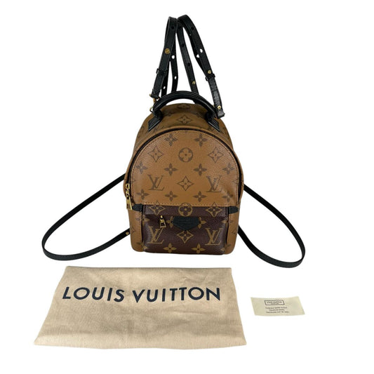 ルイヴィトン LOUIS VUITTON リュック・デイパック
 MINI モノグラムリバース パームスプリングス レザー M44872 ブラウン LV
 【SS】
 【中古】