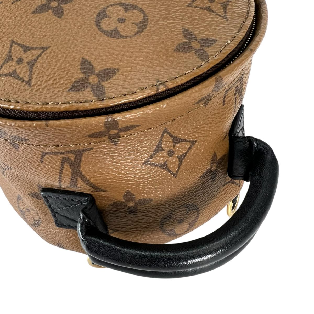 ルイヴィトン LOUIS VUITTON リュック・デイパック
 MINI モノグラムリバース パームスプリングス レザー M44872 ブラウン LV
 【SS】
 【中古】