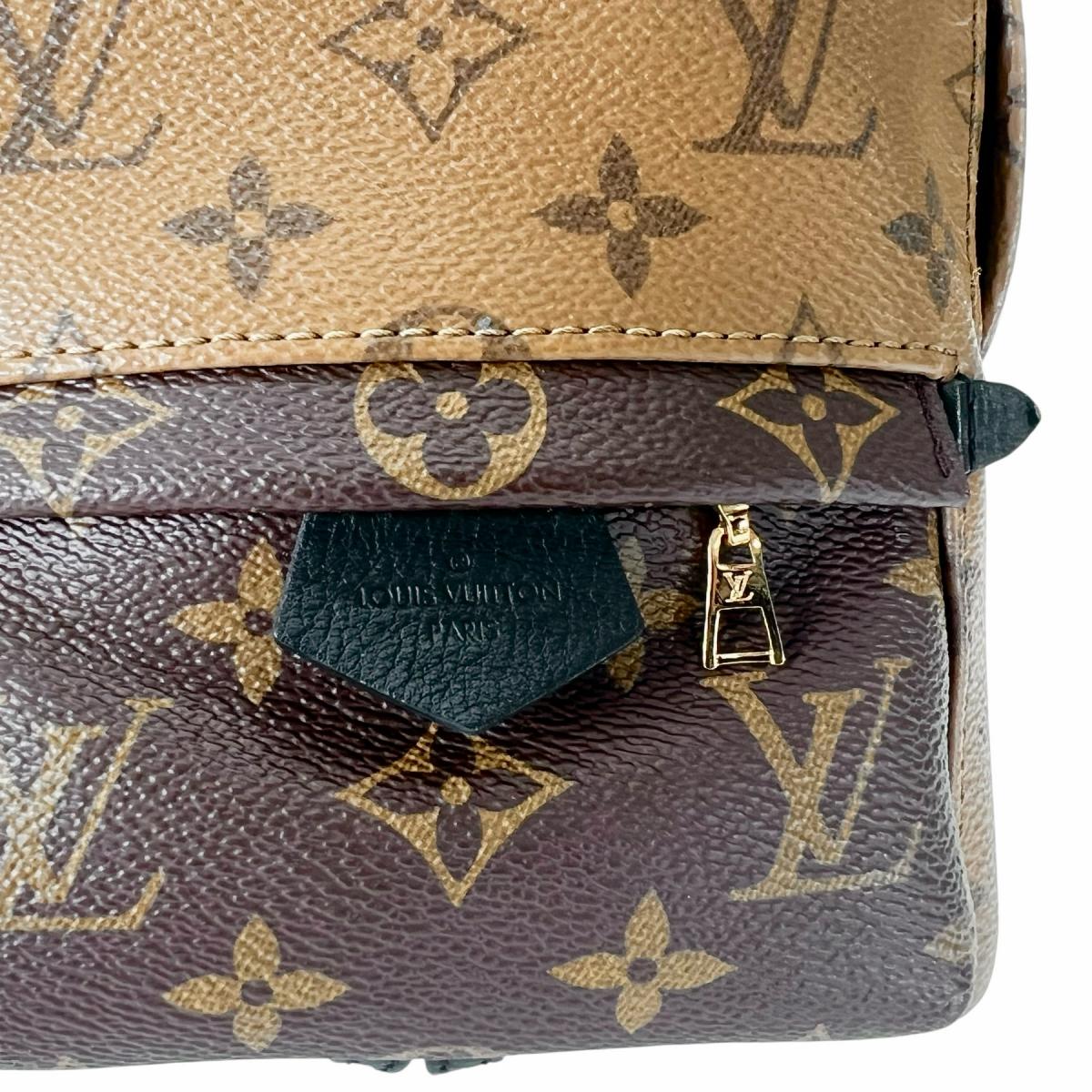 ルイヴィトン LOUIS VUITTON リュック・デイパック
 MINI モノグラムリバース パームスプリングス レザー M44872 ブラウン LV
 【SS】
 【中古】