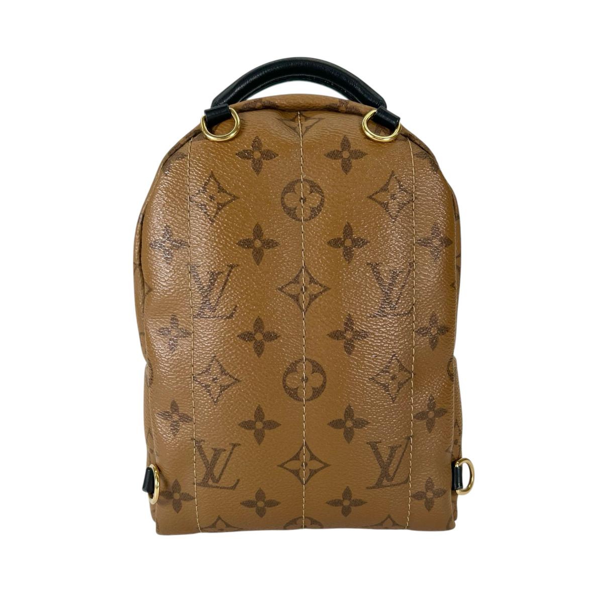 ルイヴィトン LOUIS VUITTON リュック・デイパック
 MINI モノグラムリバース パームスプリングス レザー M44872 ブラウン LV
 【SS】
 【中古】