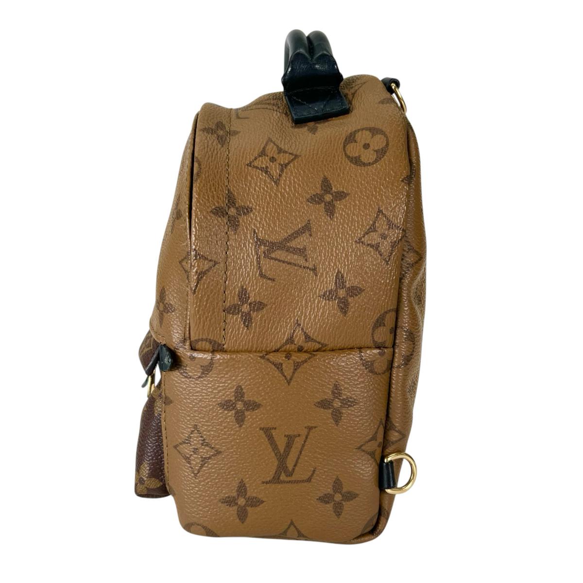ルイヴィトン LOUIS VUITTON リュック・デイパック
 MINI モノグラムリバース パームスプリングス レザー M44872 ブラウン LV
 【SS】
 【中古】