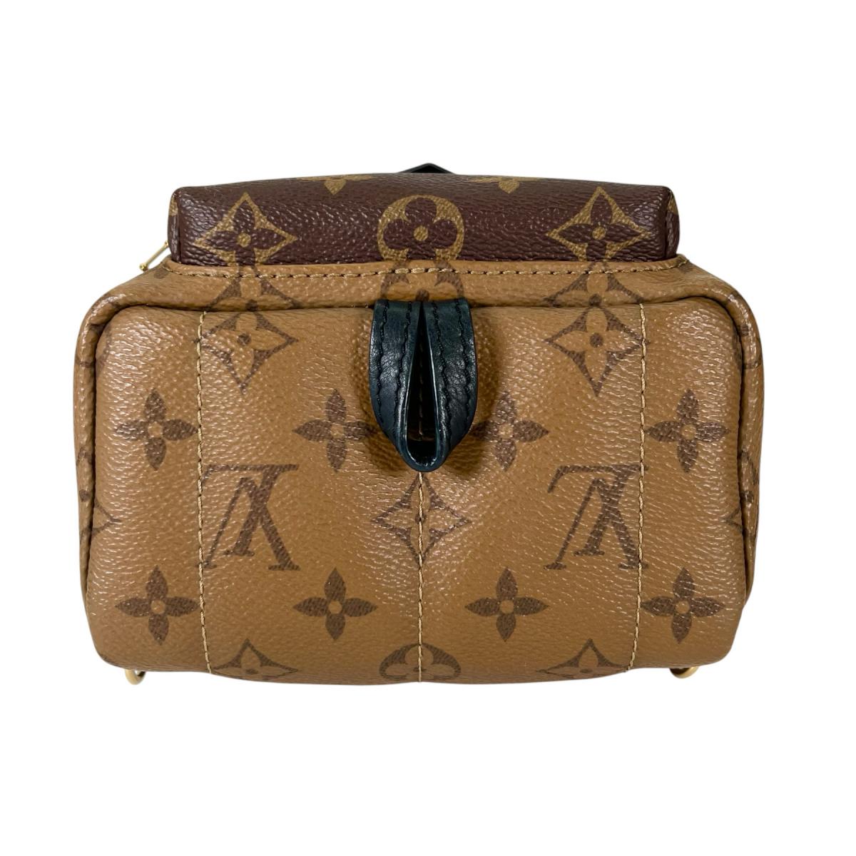 ルイヴィトン LOUIS VUITTON リュック・デイパック
 MINI モノグラムリバース パームスプリングス レザー M44872 ブラウン LV
 【SS】
 【中古】