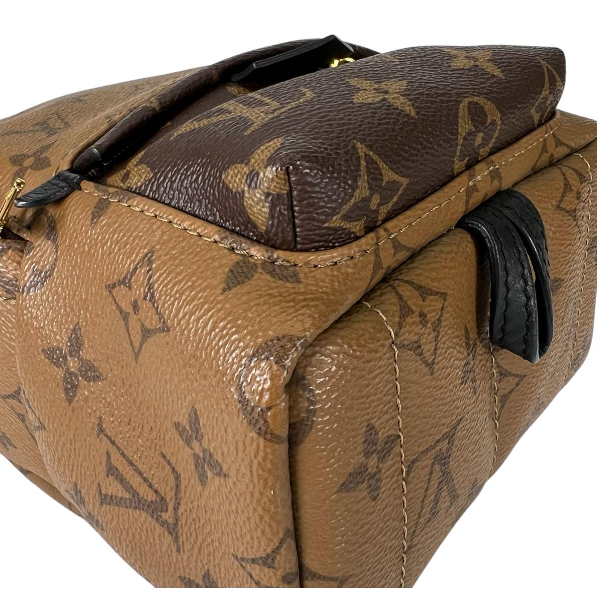 ルイヴィトン LOUIS VUITTON リュック・デイパック
 MINI モノグラムリバース パームスプリングス レザー M44872 ブラウン LV
 【SS】
 【中古】
