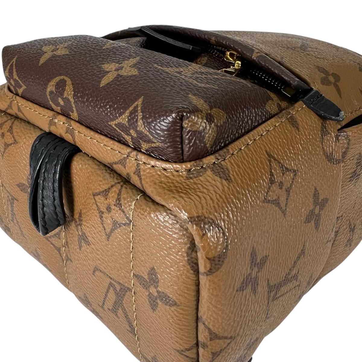 ルイヴィトン LOUIS VUITTON リュック・デイパック
 MINI モノグラムリバース パームスプリングス レザー M44872 ブラウン LV
 【SS】
 【中古】