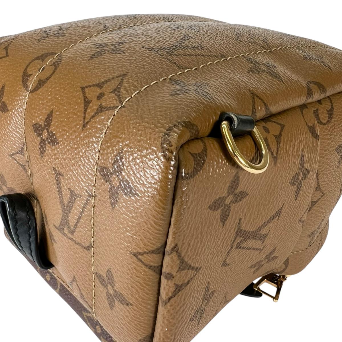 ルイヴィトン LOUIS VUITTON リュック・デイパック
 MINI モノグラムリバース パームスプリングス レザー M44872 ブラウン LV
 【SS】
 【中古】