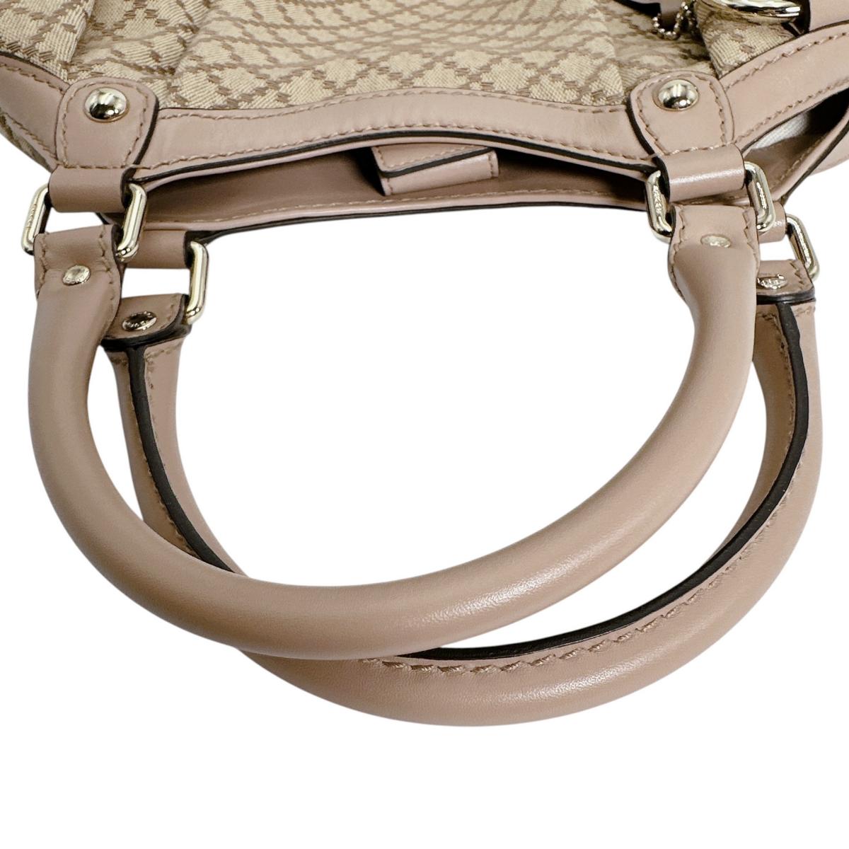 グッチ GUCCI トートバッグ
 ハンドバッグ ディアマンテキャンバス スーキーバッグ キャンバス 211944 ベージュ×ブラウン 【SS】
 【中古】