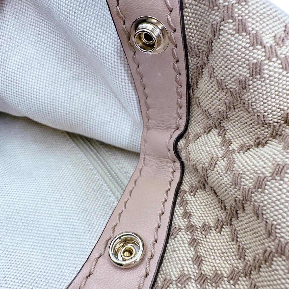 グッチ GUCCI トートバッグ
 ハンドバッグ ディアマンテキャンバス スーキーバッグ キャンバス 211944 ベージュ×ブラウン 【SS】
 【中古】