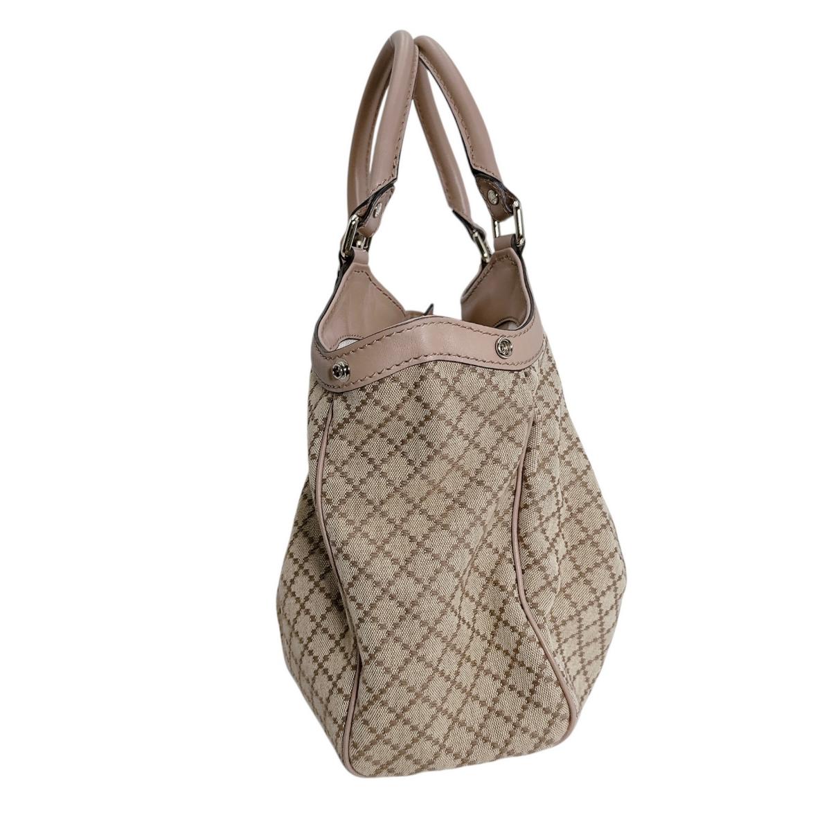 グッチ GUCCI トートバッグ
 ハンドバッグ ディアマンテキャンバス スーキーバッグ キャンバス 211944 ベージュ×ブラウン 【SS】
 【中古】