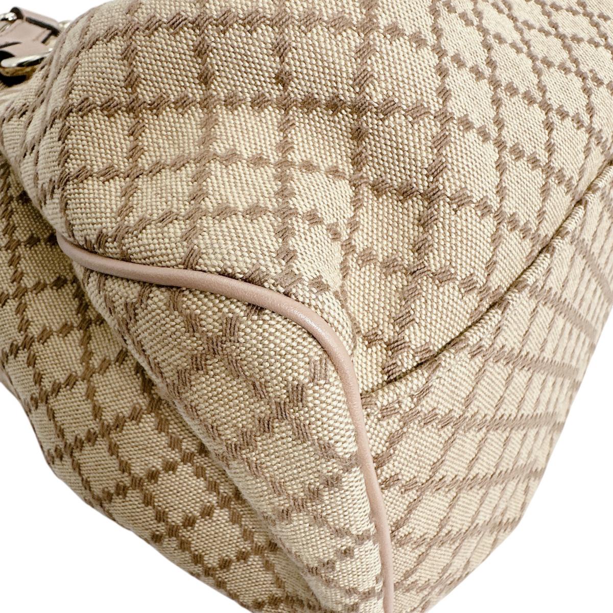 グッチ GUCCI トートバッグ
 ハンドバッグ ディアマンテキャンバス スーキーバッグ キャンバス 211944 ベージュ×ブラウン 【SS】
 【中古】