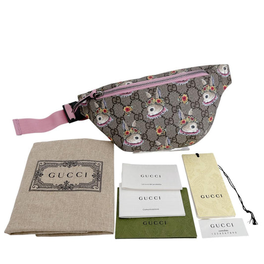 グッチ GUCCI ウエストバッグ
 GGスプリーム チルドレンズ ヒグチユウコ GGスプリームキャンバス 502095 ベージュ 【SS】
 【中古】