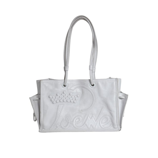 ロエベ LOEWE トートバッグ
 ワンショルダーバッグ ヘリテージバッグ アナグラム レザー ホワイト 【SS】
 【中古】