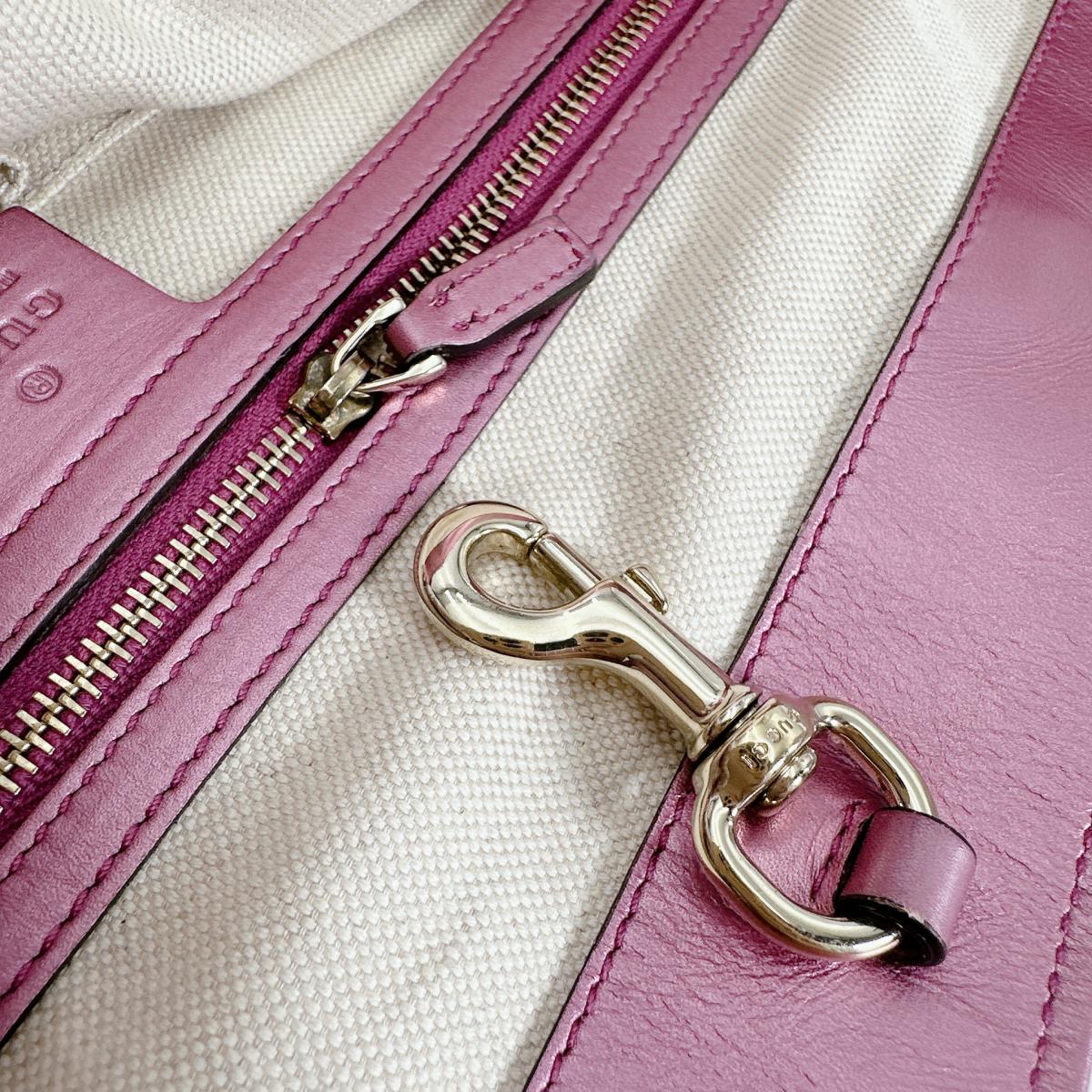 グッチ GUCCI トートバッグ
 オープントート スプリーム GG GGキャンバス 269956 ブラウン×ピンク 【SS】
 【中古】