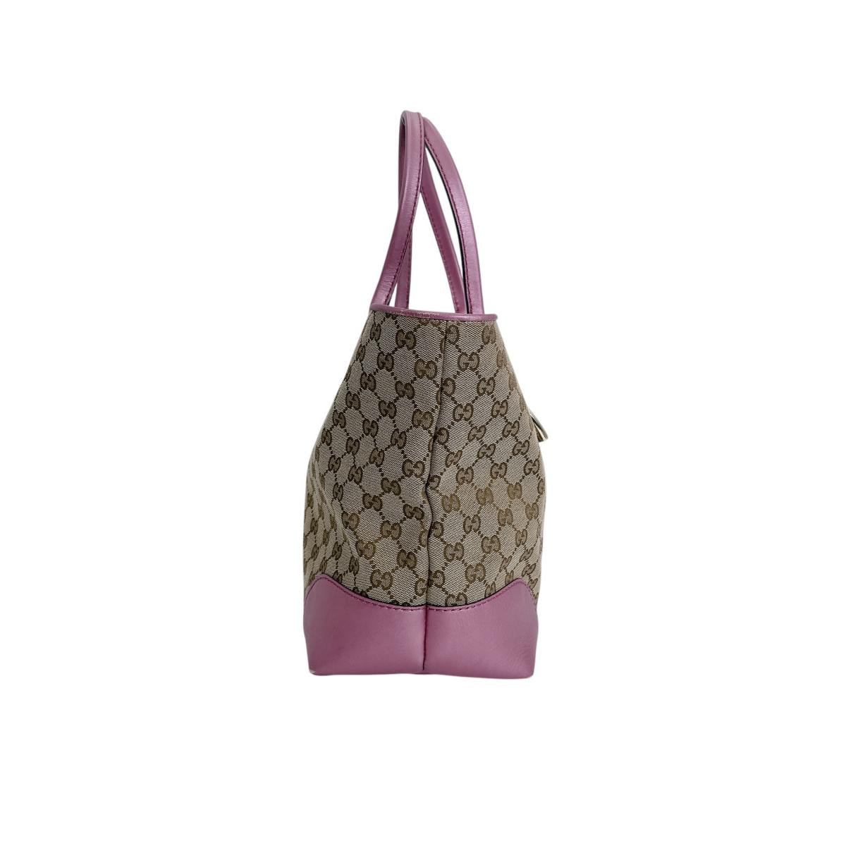 グッチ GUCCI トートバッグ
 オープントート スプリーム GG GGキャンバス 269956 ブラウン×ピンク 【SS】
 【中古】