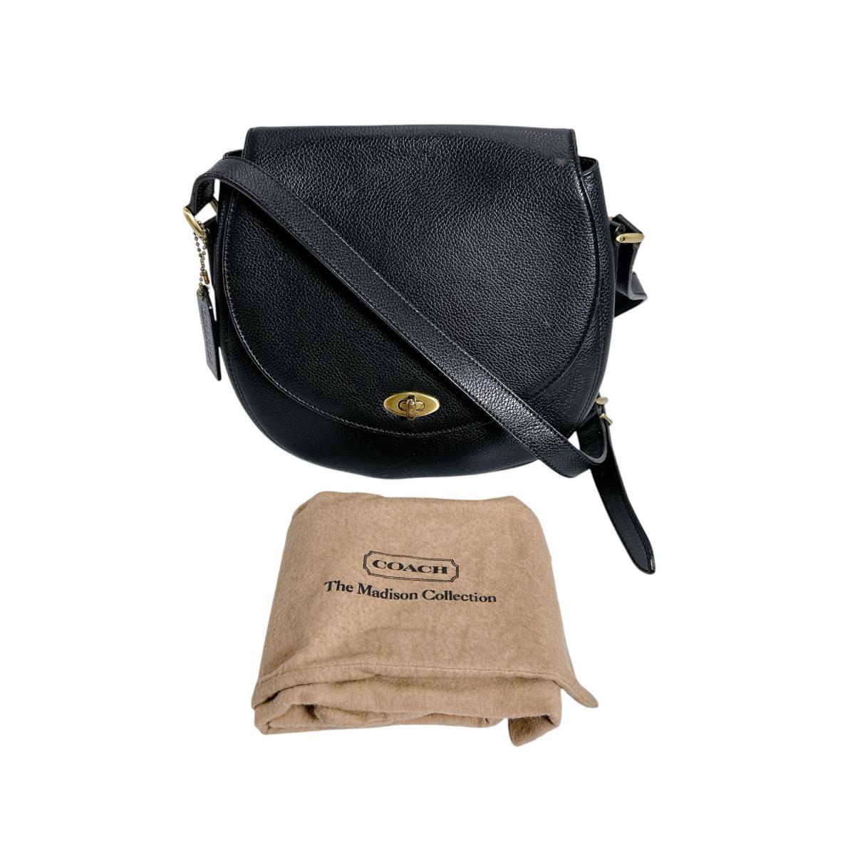 コーチ COACH ハンドバッグ
 ショルダーバッグ レザ－ オールドコーチ レザー 3176 ブラック 【SS】
 【中古】