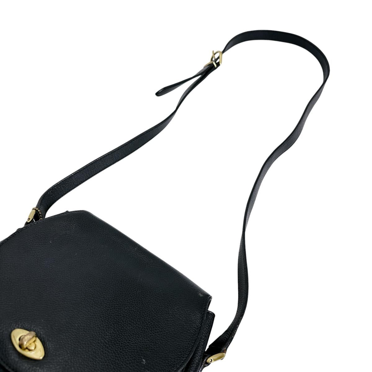 コーチ COACH ハンドバッグ
 ショルダーバッグ レザ－ オールドコーチ レザー 3176 ブラック 【SS】
 【中古】