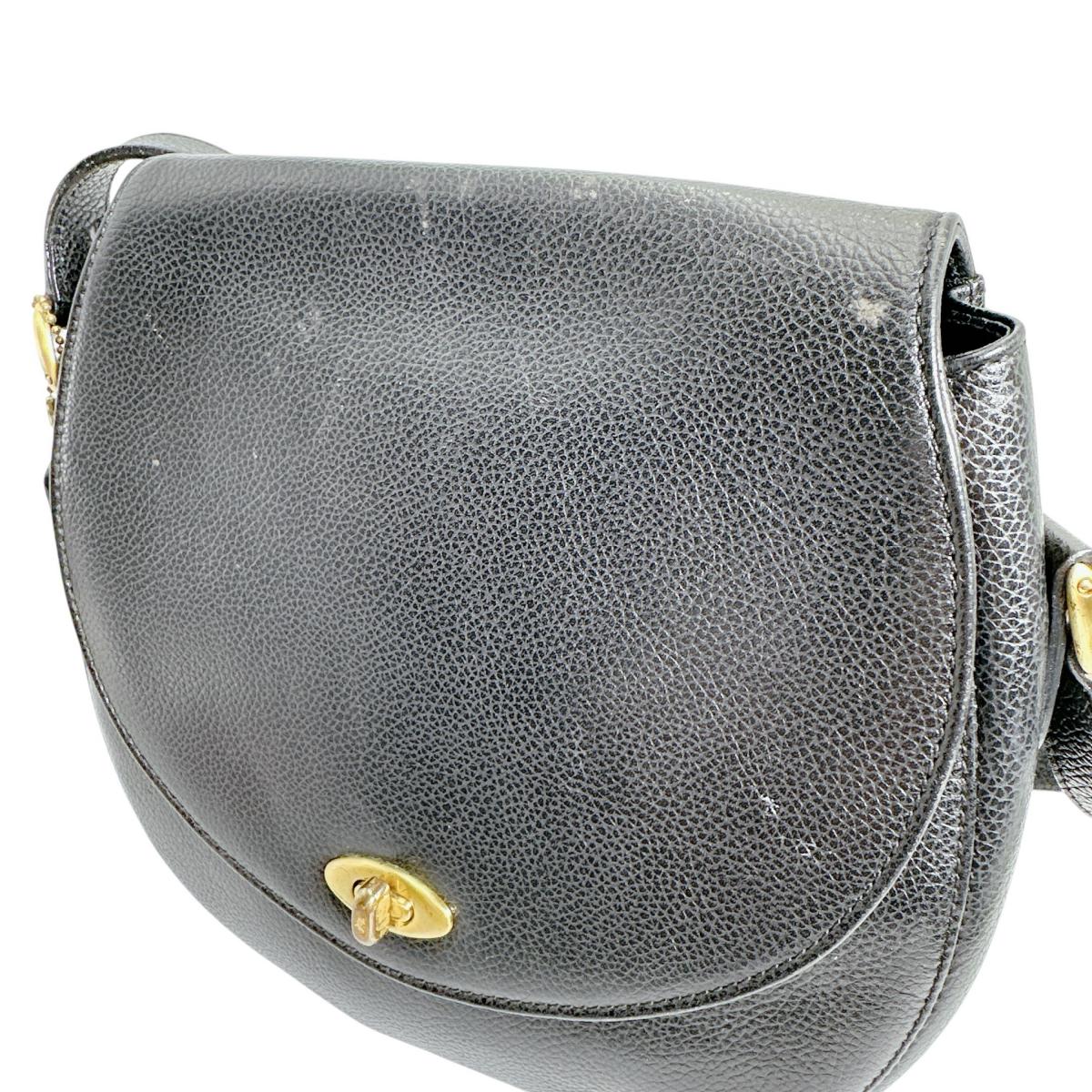 コーチ COACH ハンドバッグ
 ショルダーバッグ レザ－ オールドコーチ レザー 3176 ブラック 【SS】
 【中古】