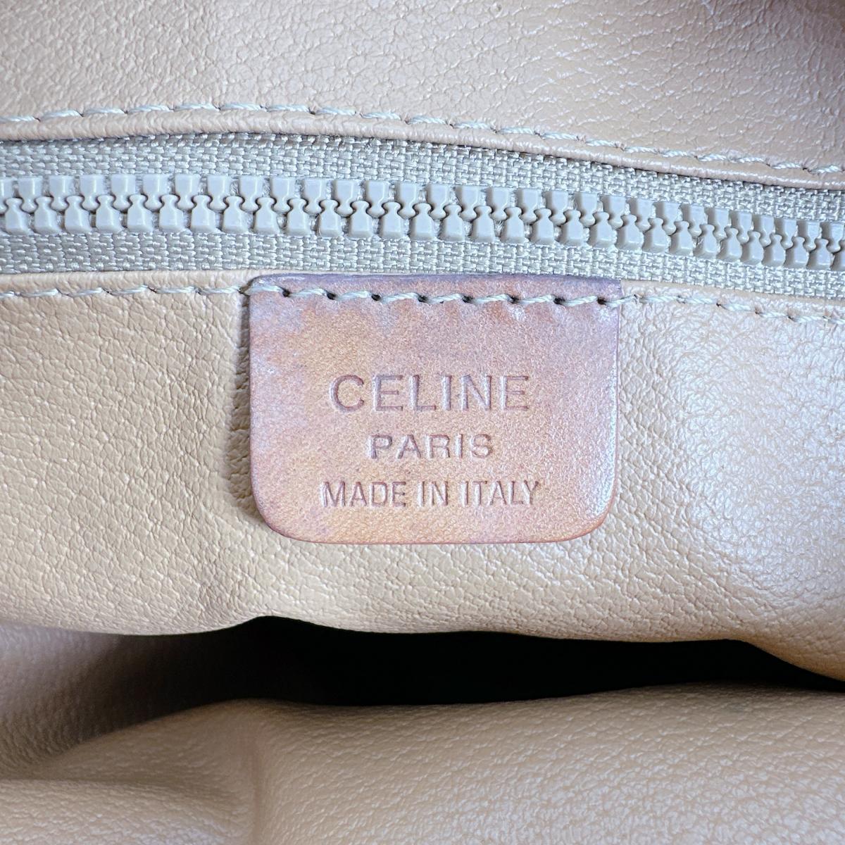 セリーヌ CELINE ハンドバッグ
 ハンドバッグ レザー マカダム レザー ブラウン 【SS】
 【中古】