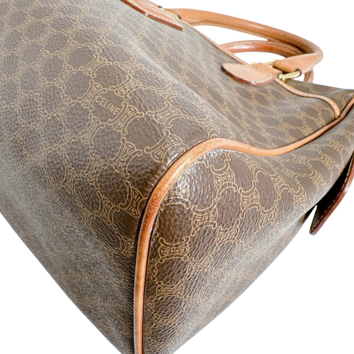 セリーヌ CELINE ハンドバッグ
 ハンドバッグ レザー マカダム レザー ブラウン 【SS】
 【中古】
