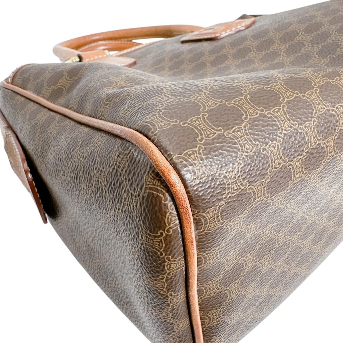 セリーヌ CELINE ハンドバッグ
 ハンドバッグ レザー マカダム レザー ブラウン 【SS】
 【中古】