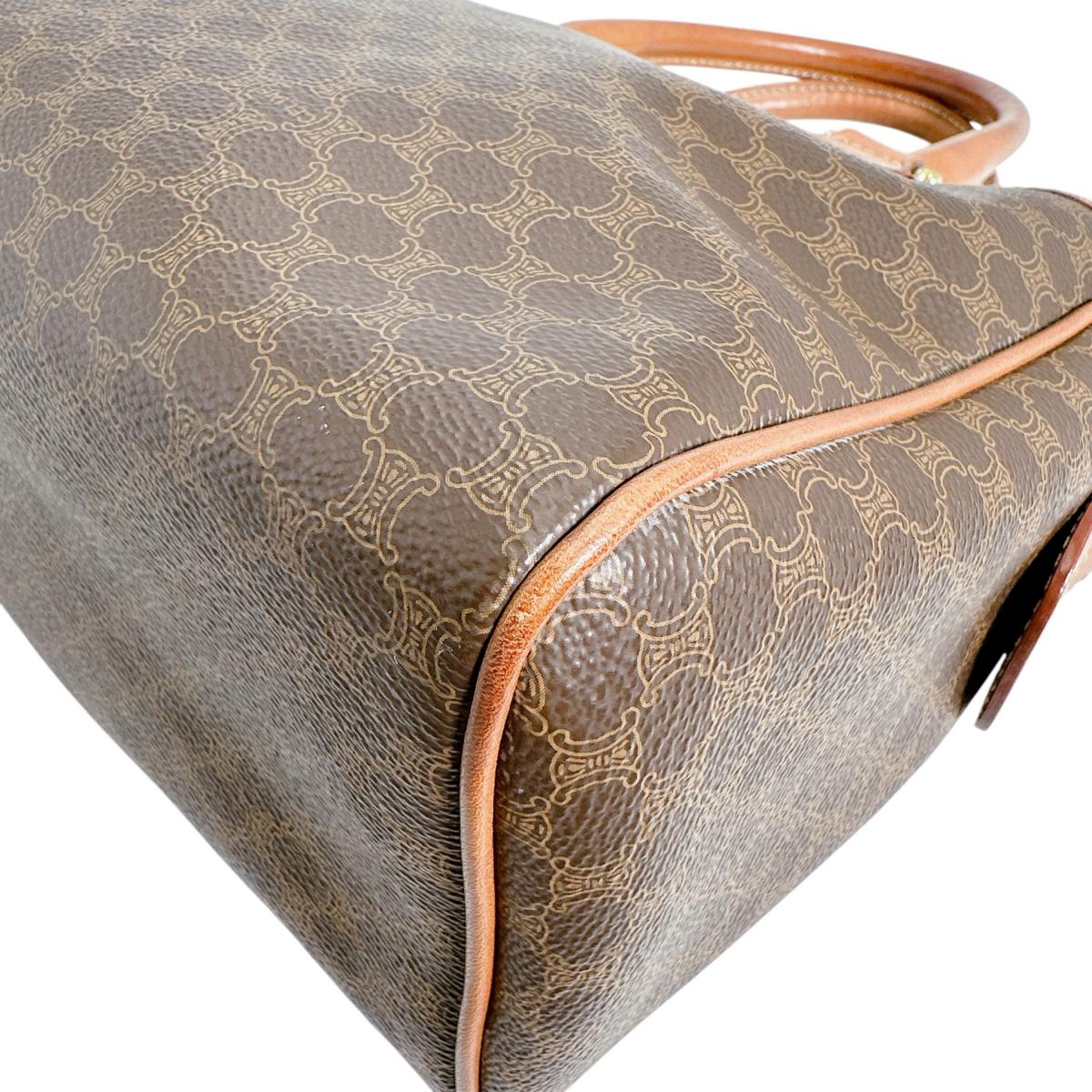 セリーヌ CELINE ハンドバッグ
 ハンドバッグ レザー マカダム レザー ブラウン 【SS】
 【中古】