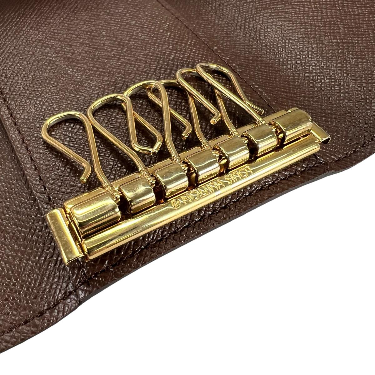 ルイヴィトン LOUIS VUITTON キーケース
 キーケース6本用 ダミエ ミュルティクレ6 ダミエキャンバス N62630 ブラウン LV
 【SS】
 【中古】