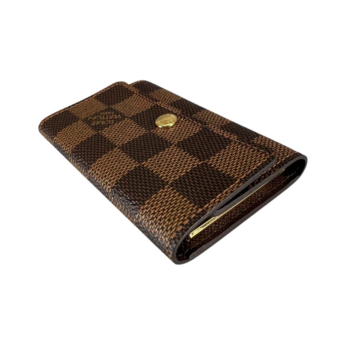 ルイヴィトン LOUIS VUITTON キーケース
 キーケース6本用 ダミエ ミュルティクレ6 ダミエキャンバス N62630 ブラウン LV
 【SS】
 【中古】