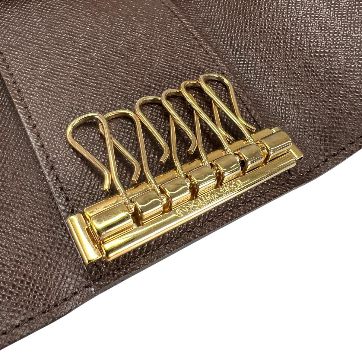 ルイヴィトン LOUIS VUITTON キーケース
 キーケース6本用 ダミエ ミュルティクレ6 ダミエキャンバス N62630 ブラウン LV
 【SS】
 【中古】