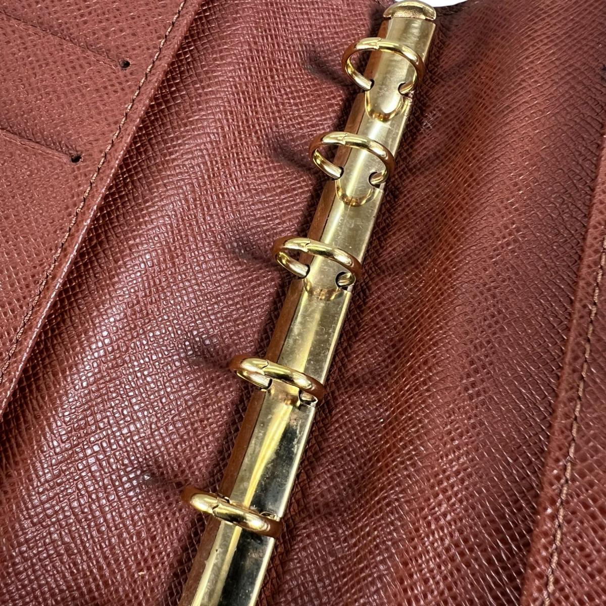 ルイヴィトン LOUIS VUITTON 手帳カバー
 システム手帳カバー モノグラム アジェンダ PM モノグラムキャンバス R20005 ブラウン LV
 【SS】
 【中古】
