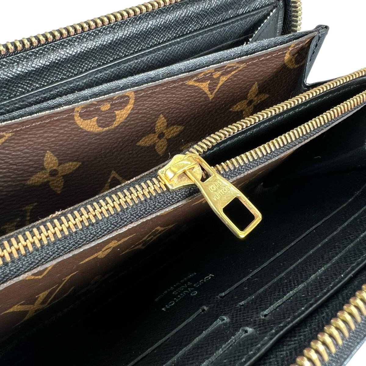 ルイヴィトン LOUIS VUITTON 長財布
 ラウンドファスナー モノグラム ジッピー・ウォレット モノグラムキャンバス M61855 ノワール LV
 【SS】
 【中古】