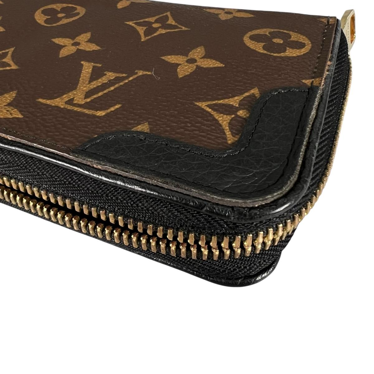 ルイヴィトン LOUIS VUITTON 長財布
 ラウンドファスナー モノグラム ジッピー・ウォレット モノグラムキャンバス M61855 ノワール LV
 【SS】
 【中古】