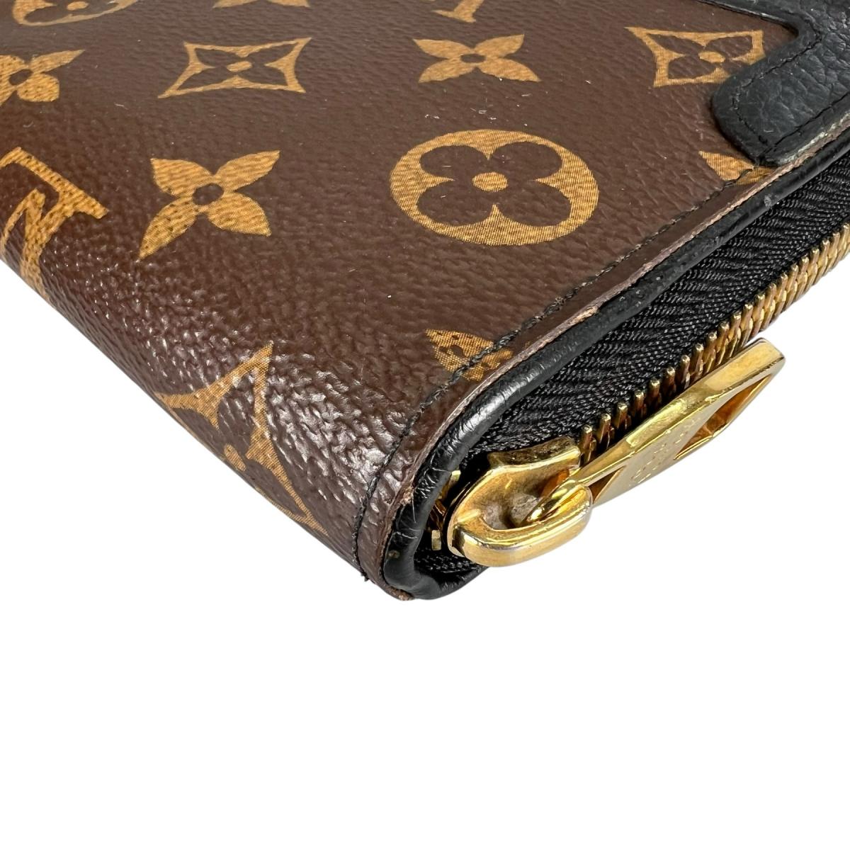 ルイヴィトン LOUIS VUITTON 長財布
 ラウンドファスナー モノグラム ジッピー・ウォレット モノグラムキャンバス M61855 ノワール LV
 【SS】
 【中古】