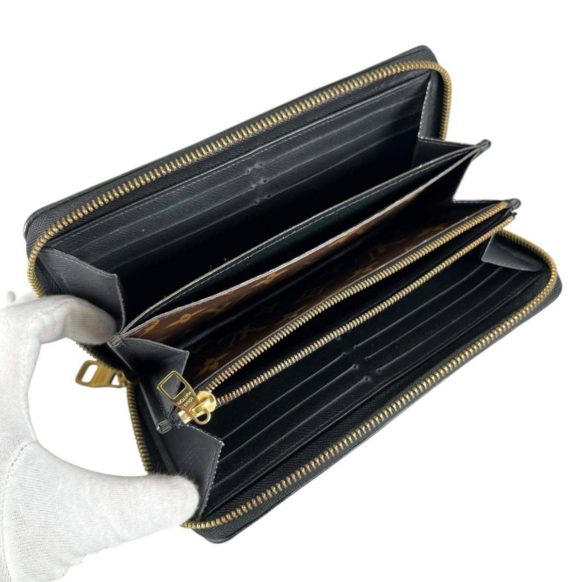 ルイヴィトン LOUIS VUITTON 長財布
 ラウンドファスナー モノグラム ジッピー・ウォレット モノグラムキャンバス M61855 ノワール LV
 【SS】
 【中古】