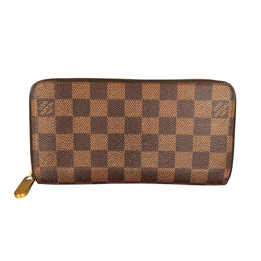 ルイヴィトン LOUIS VUITTON 長財布
 長財布 ダミエ ジッピーウォレット ダミエキャンバス N41661 ブラウン LV
 【SS】
 【中古】
